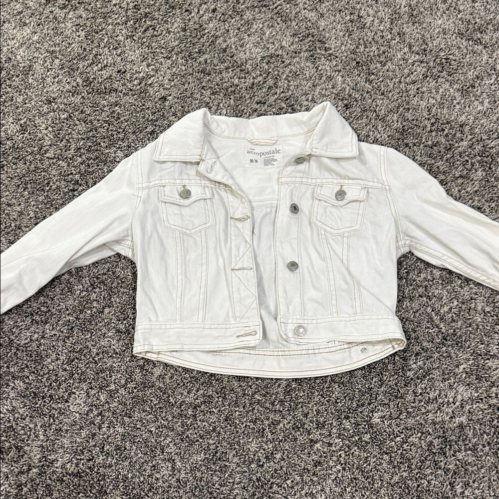 Aeropostale Kids Light Gray Denim Jacket